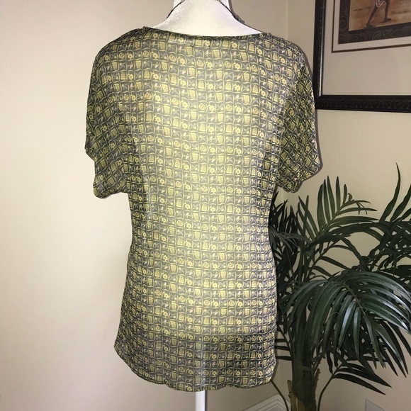 Blue Bird Sheer Cap Sleeve Top M - Picture 6 of 6